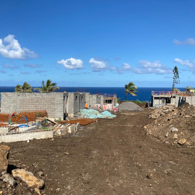 View to the main driveway of the project